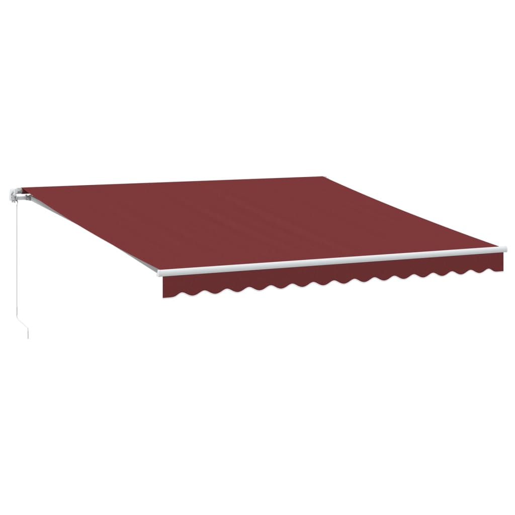 Copertina retractabilă manual cu LED, vișiniu, 400x300 cm