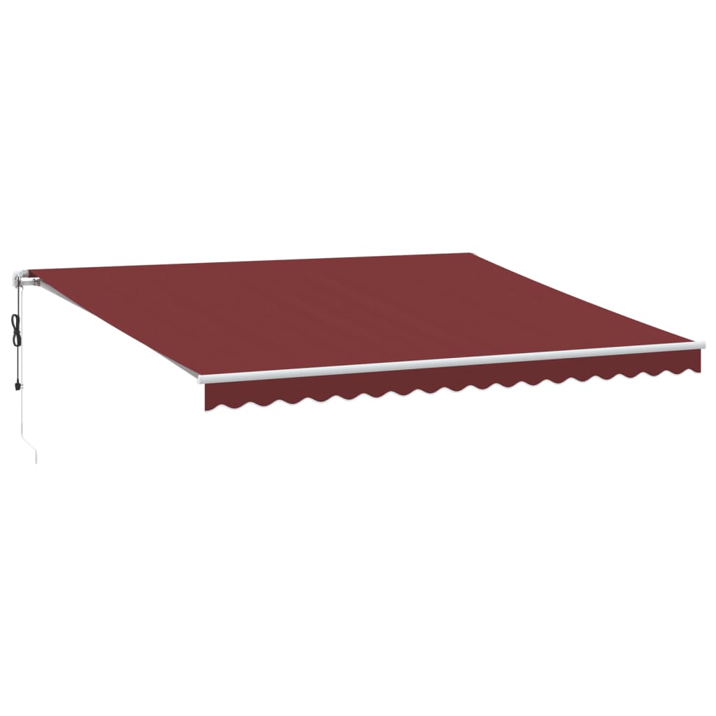 Copertina retractabilă automat cu LED, vișiniu, 450x300 cm