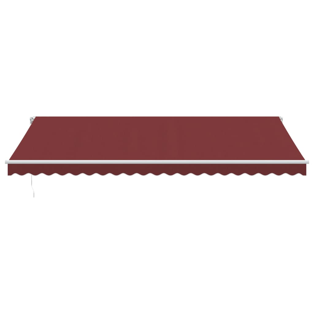 Copertina retractabilă manual cu LED, vișiniu, 500x300 cm