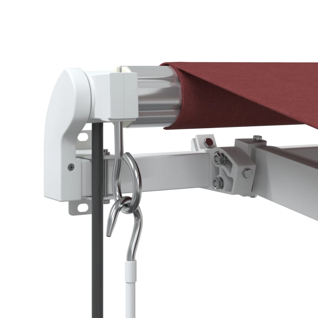 Copertina retractabilă automat cu LED, vișiniu, 500x300 cm
