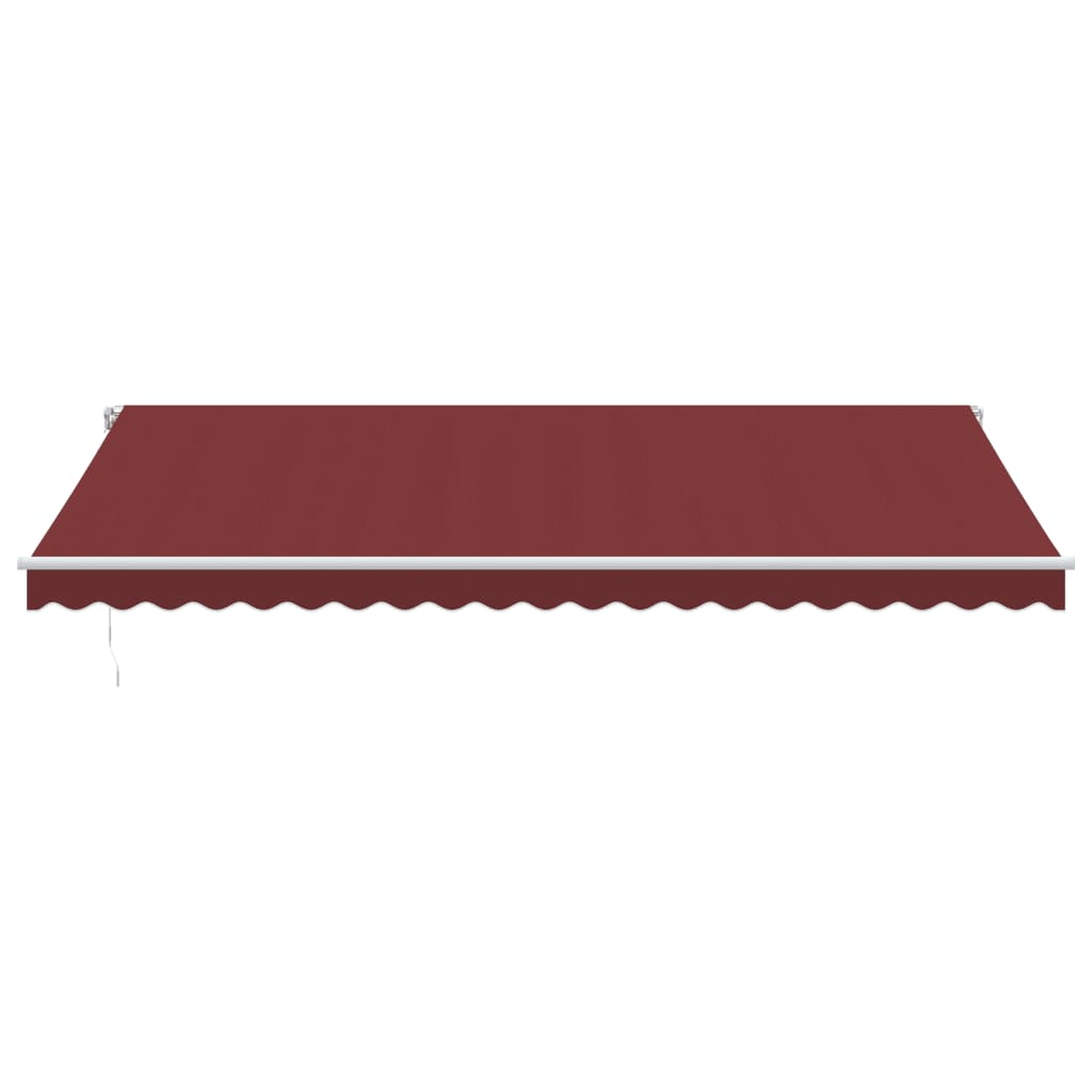 Copertina retractabilă manual cu LED, vișiniu, 500x350 cm
