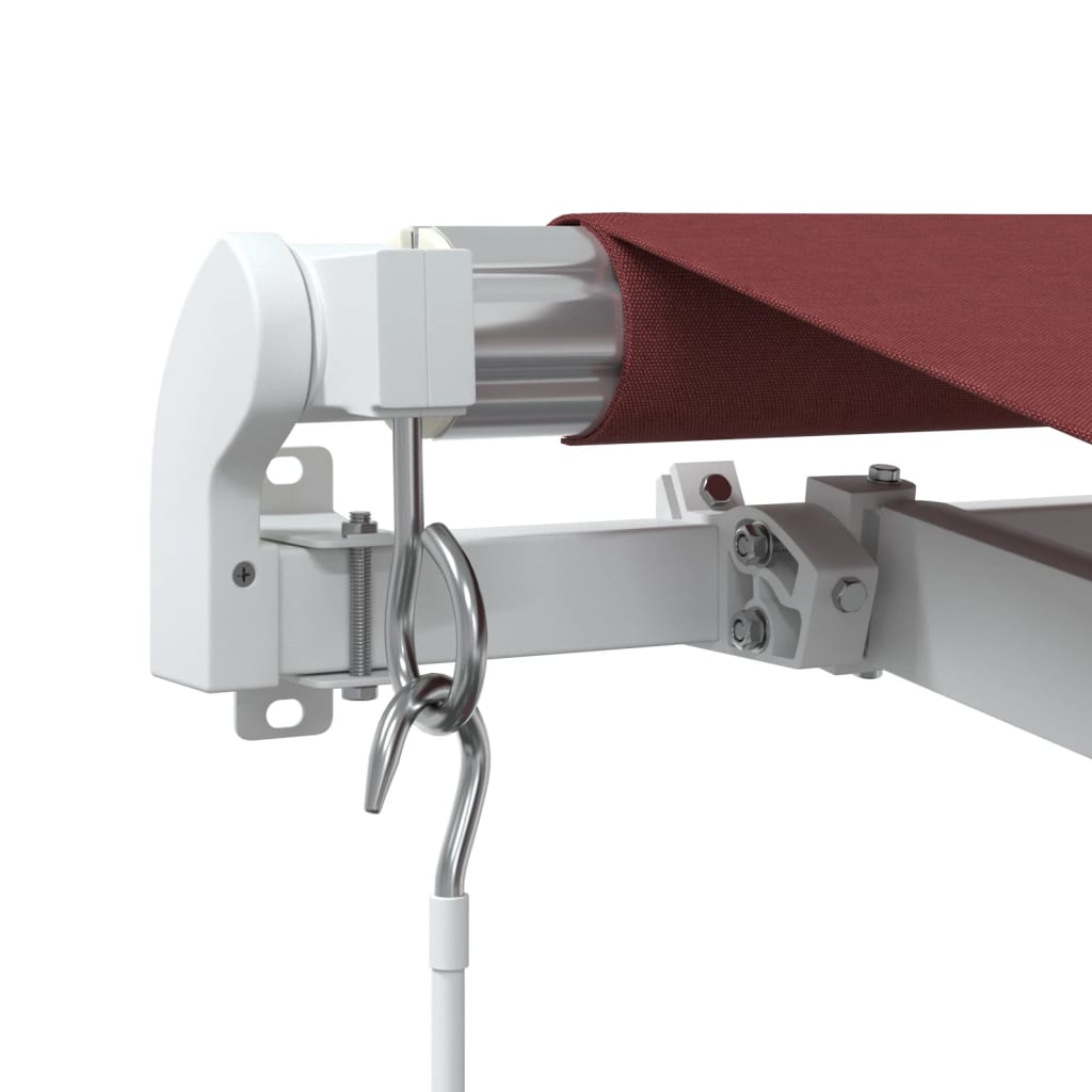 Copertina retractabilă manual cu LED, vișiniu, 500x350 cm