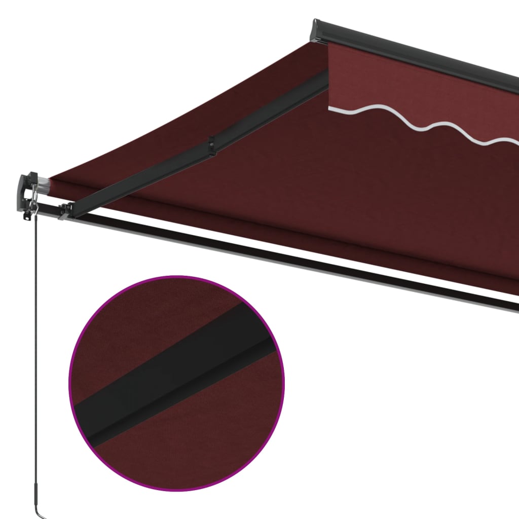 Copertina retractabilă manual, vișiniu, 400x350 cm