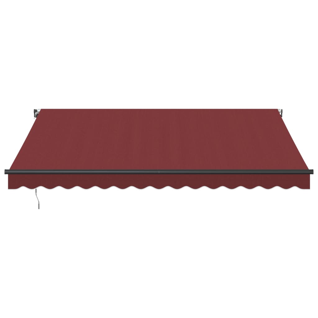 Copertina retractabilă manual cu LED-uri, vișiniu, 400x350 cm