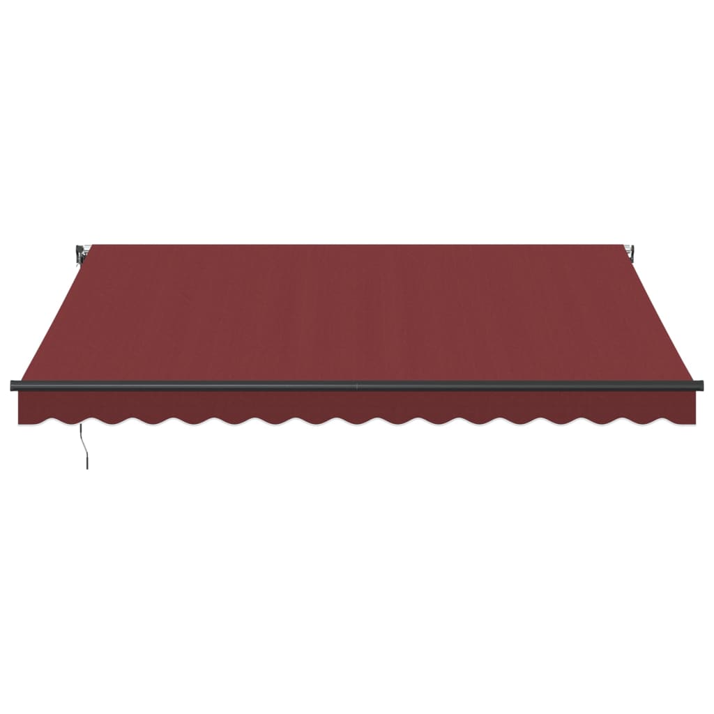 Copertina retractabilă automat cu LED-uri, vișiniu, 400x350 cm
