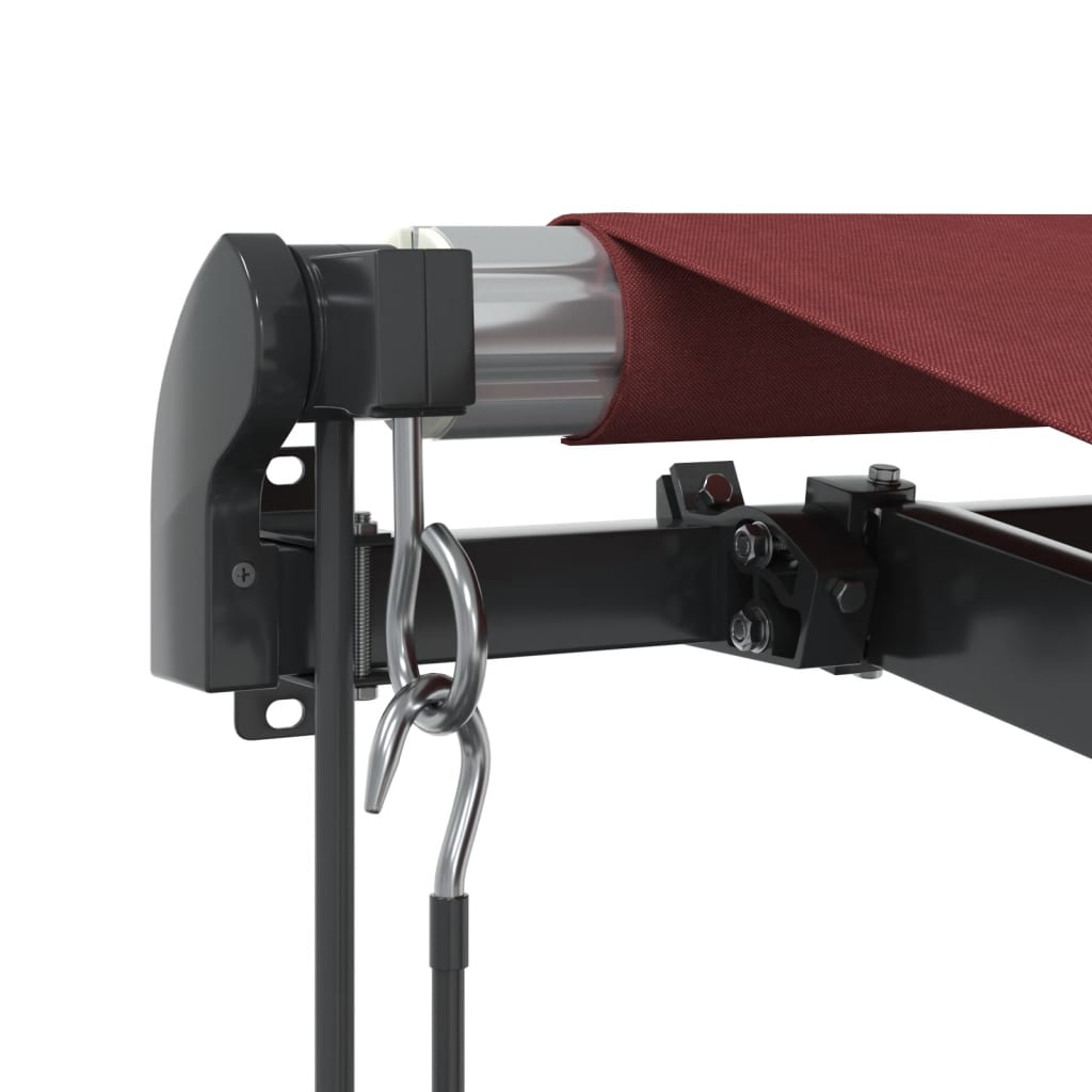 Copertina retractabilă automat cu LED-uri, vișiniu, 400x350 cm