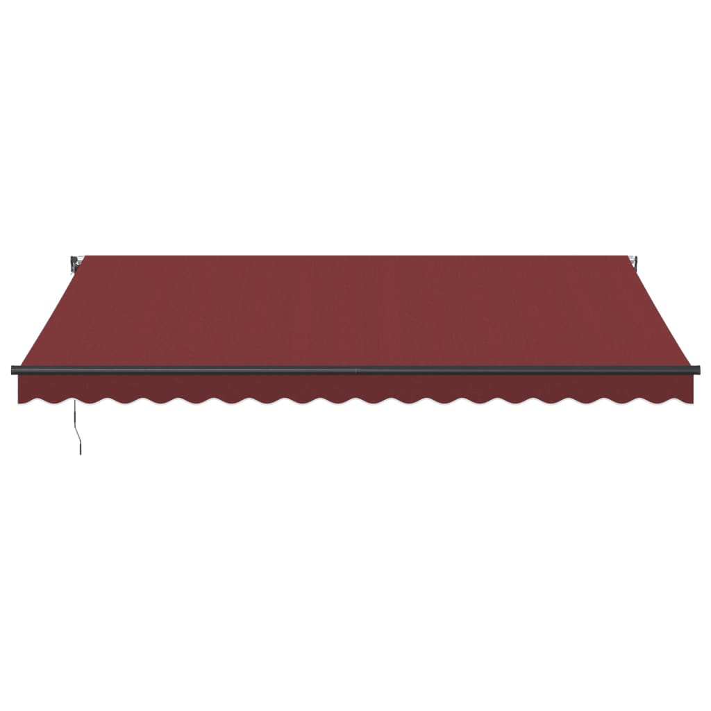 Copertina retractabilă automat cu LED-uri, vișiniu, 450x350 cm