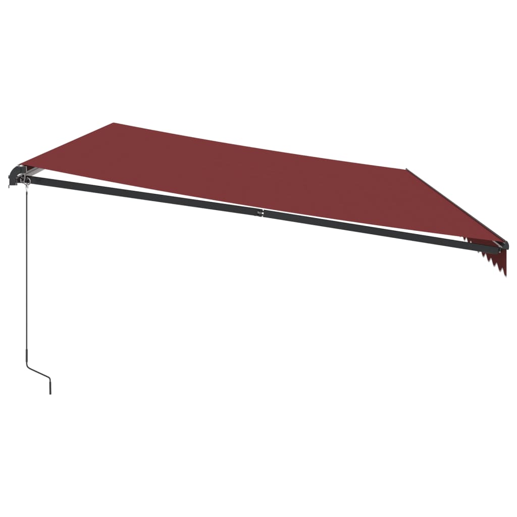 Copertina retractabilă manual, vișiniu, 600x350 cm