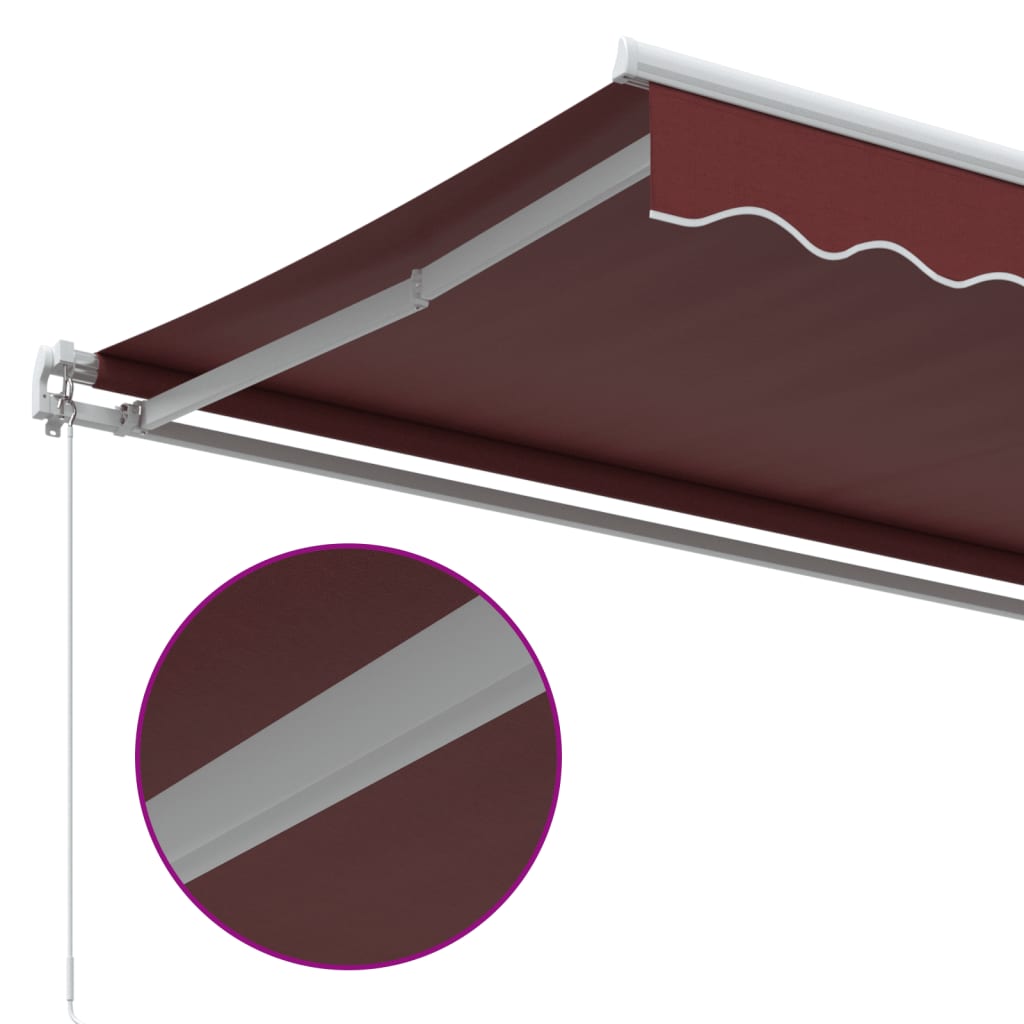 Copertina retractabilă manual, vișiniu, 300x250 cm