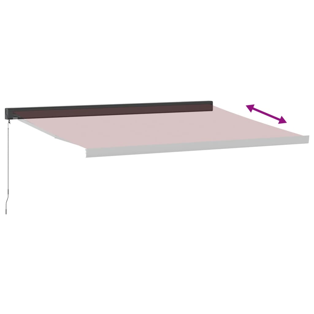Copertina retractabilă manual, vișiniu, 450x300 cm