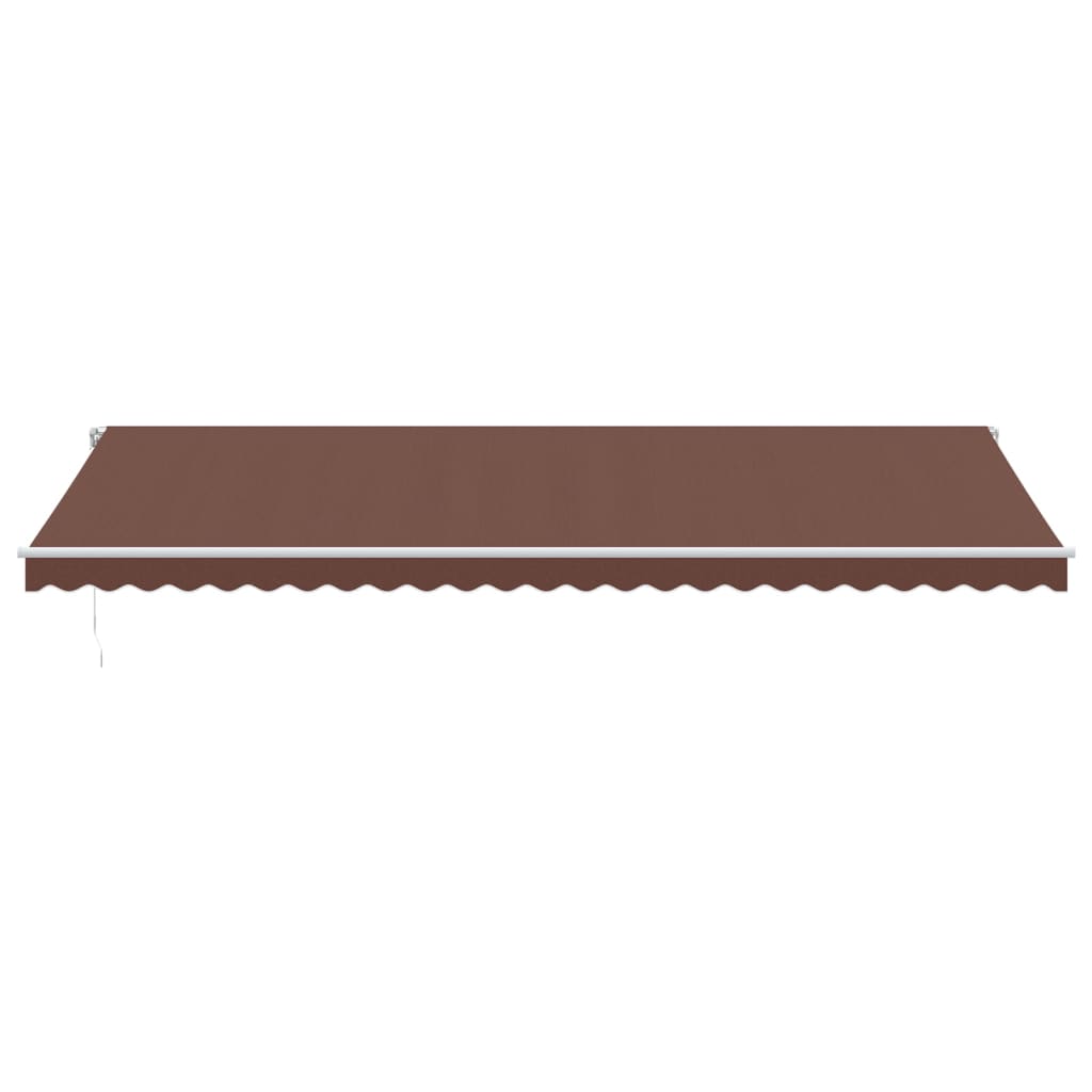 Copertină retractabilă manual cu LED, maro, 600x300 cm
