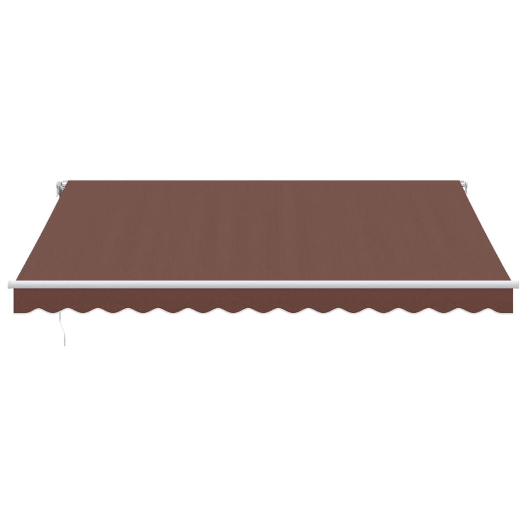 Copertina retractabilă automat cu LED, maro, 400x350 cm