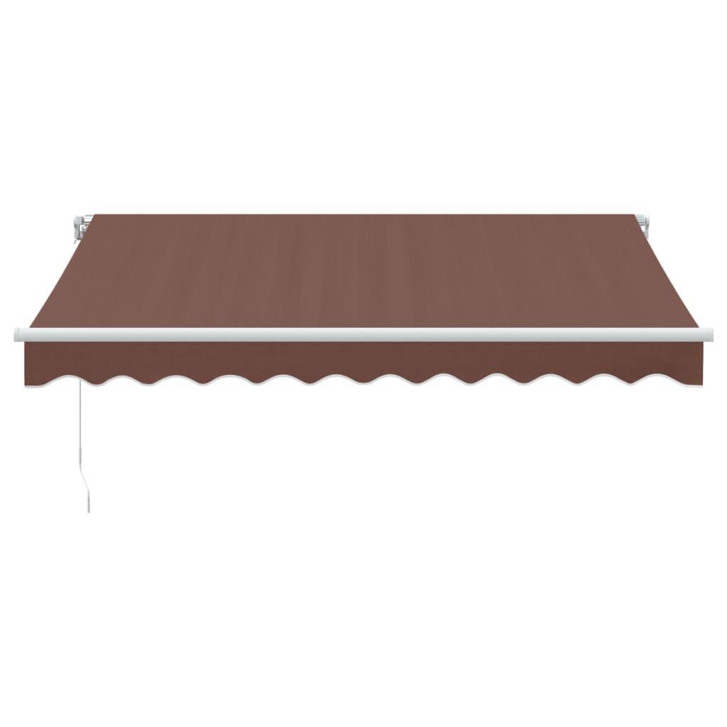 Copertină retractabilă manual, maro, 300x250 cm