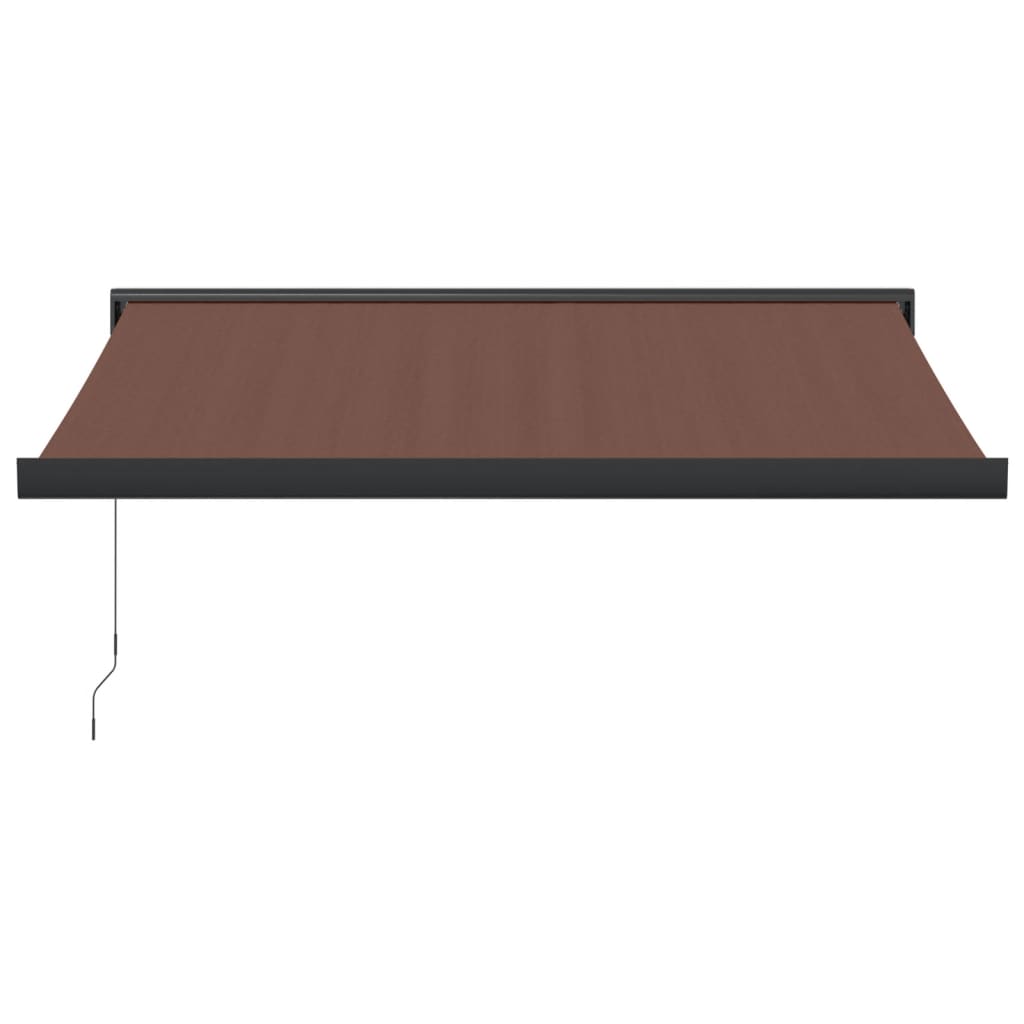 Copertină retractabilă manual, maro, 350x250 cm