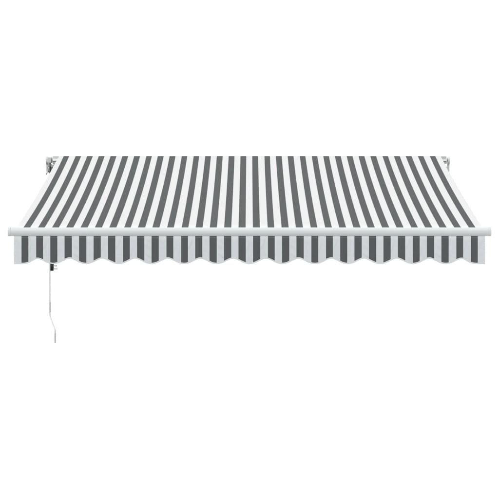 Copertină retractabilă automat cu LED, antracit/alb, 350x250 cm