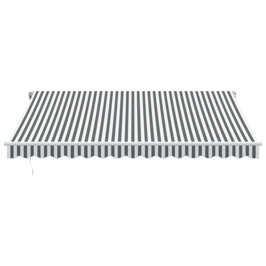 Copertină retractabilă automat cu LED, antracit/alb, 400x300 cm