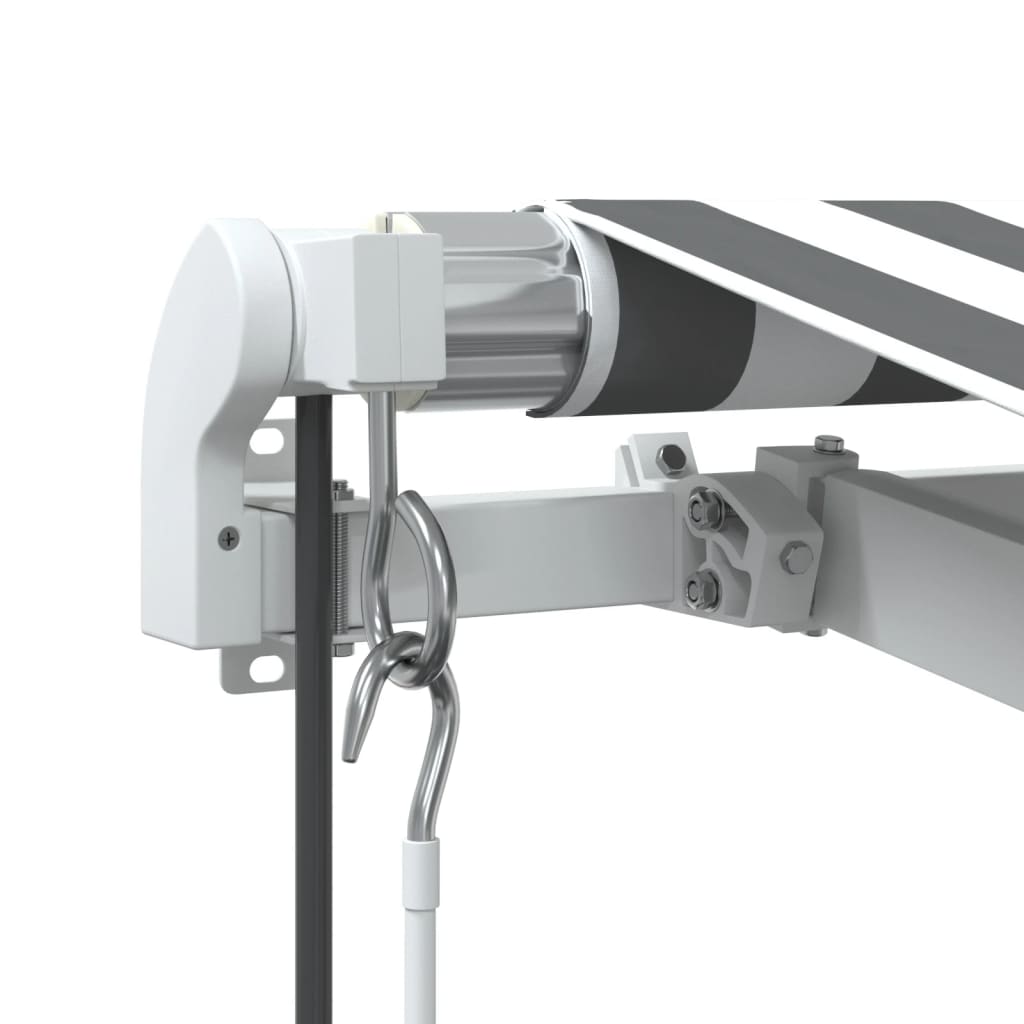 Copertină retractabilă automat cu LED, antracit/alb, 400x300 cm
