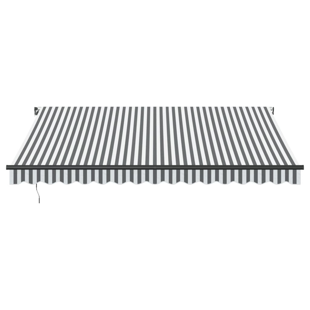 Copertină retractabilă manual, antracit/alb, 400x350 cm