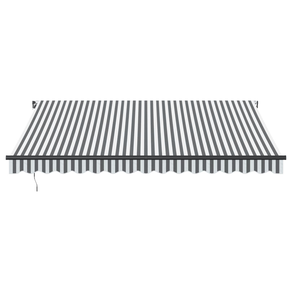 Copertină retractabilă manual cu LED, antracit/alb, 400x350 cm