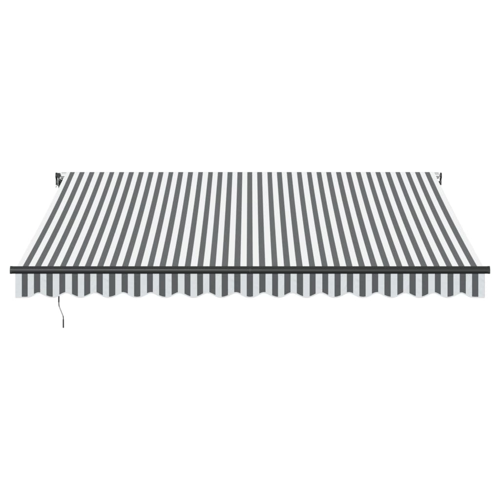 Copertină retractabilă automat LED-uri antracit/alb 400x350 cm