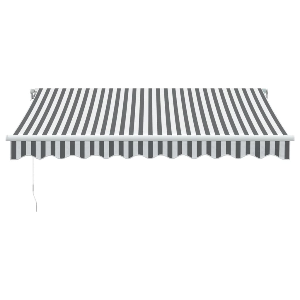 Copertină retractabilă manual, antracit/alb, 300x250 cm