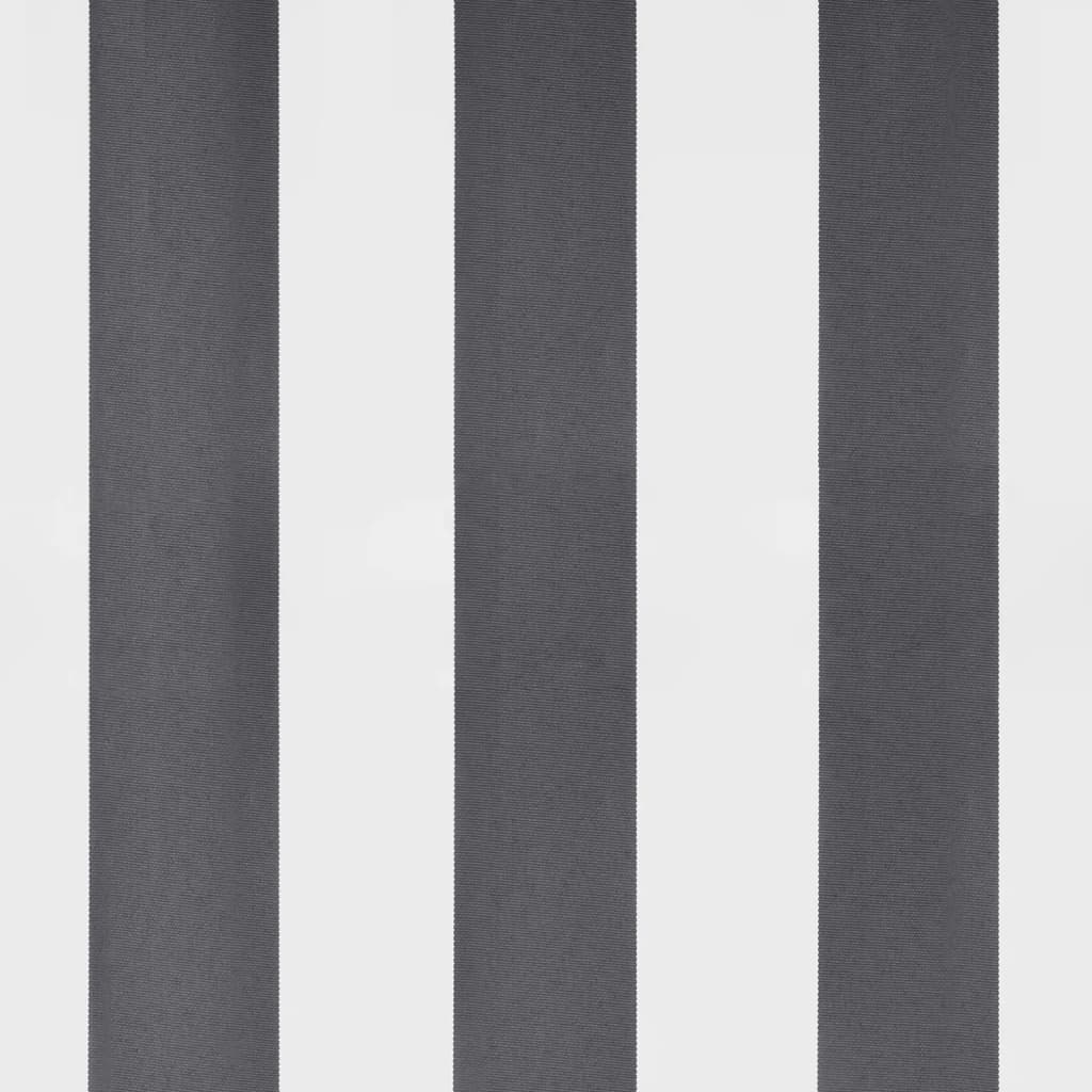 Copertină retractabilă antracit/alb, 4x3 m, textil/aluminiu