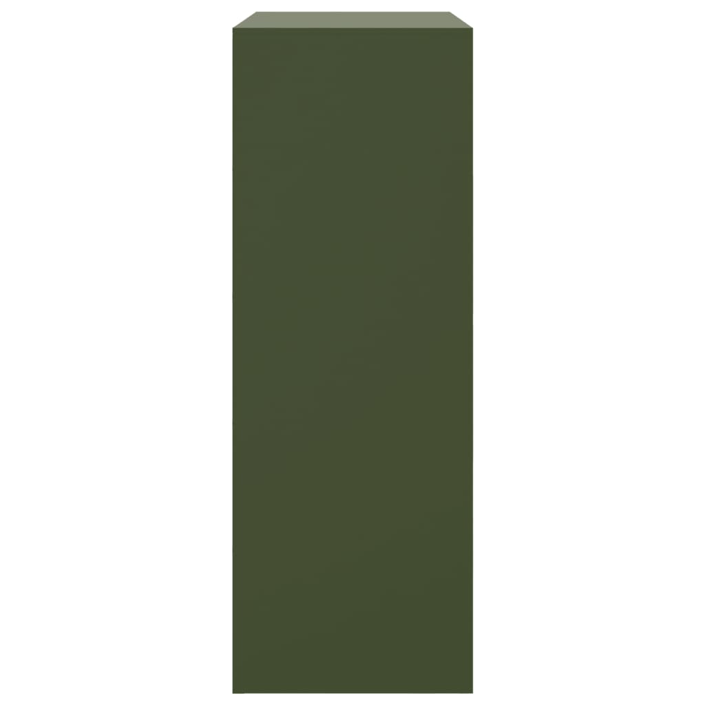 Comodă verde măslină 67x39x107 cm oțel