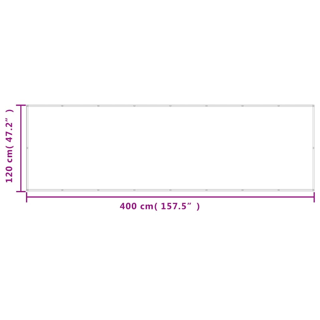 Paravan de balcon gri deschis 120x400 cm 100% poliester oxford