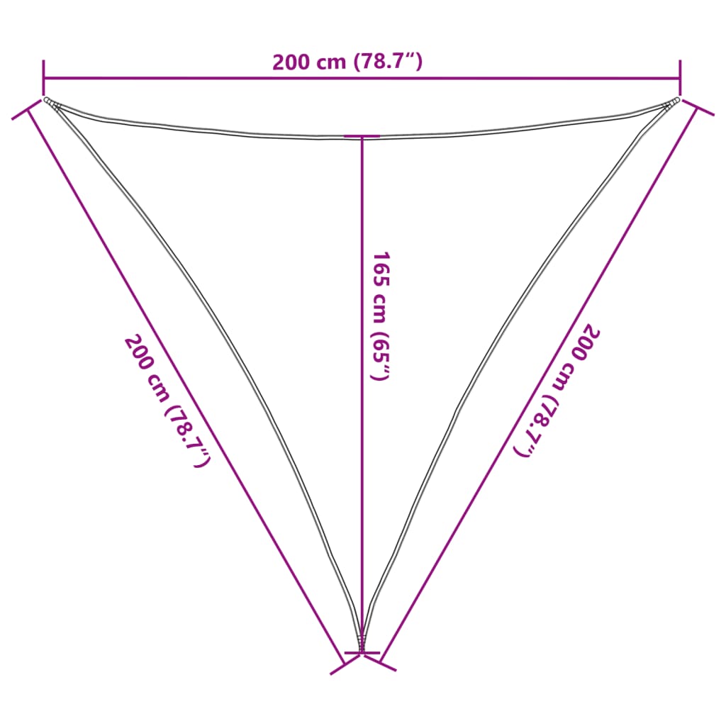 Parasolar, gri deschis, 2x2x2 m, 100% poliester Oxford