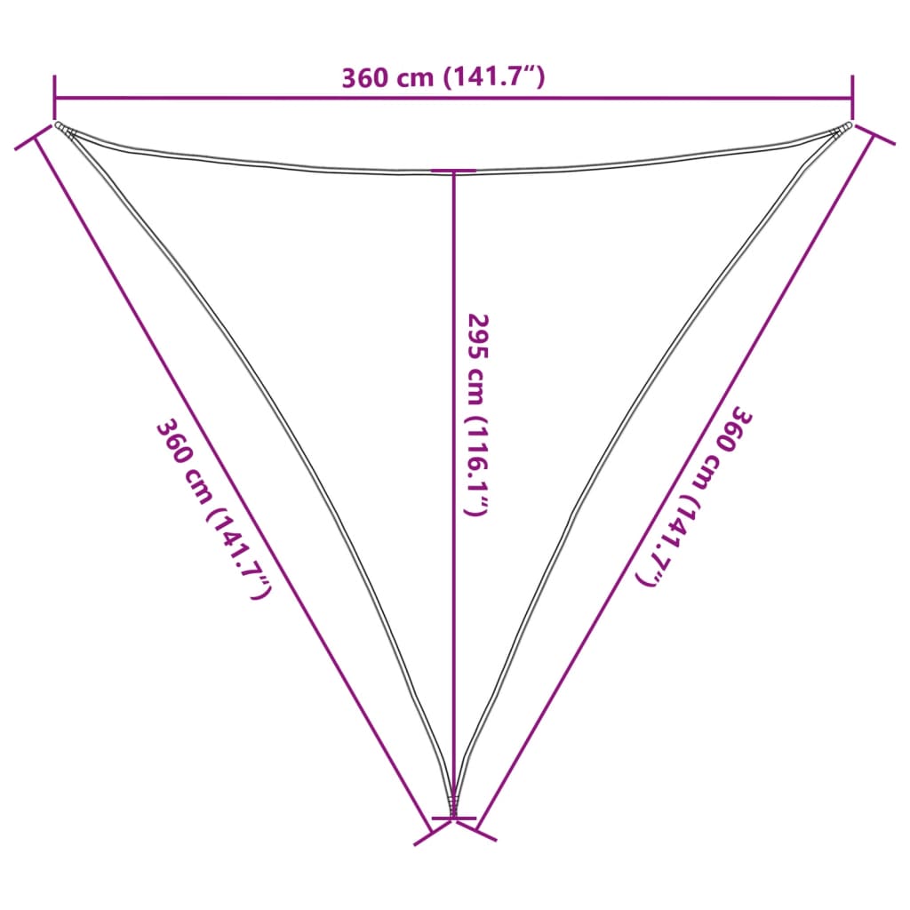 Parasolar, gri deschis, 3,6x3,6x3,6 m, 100% poliester Oxford