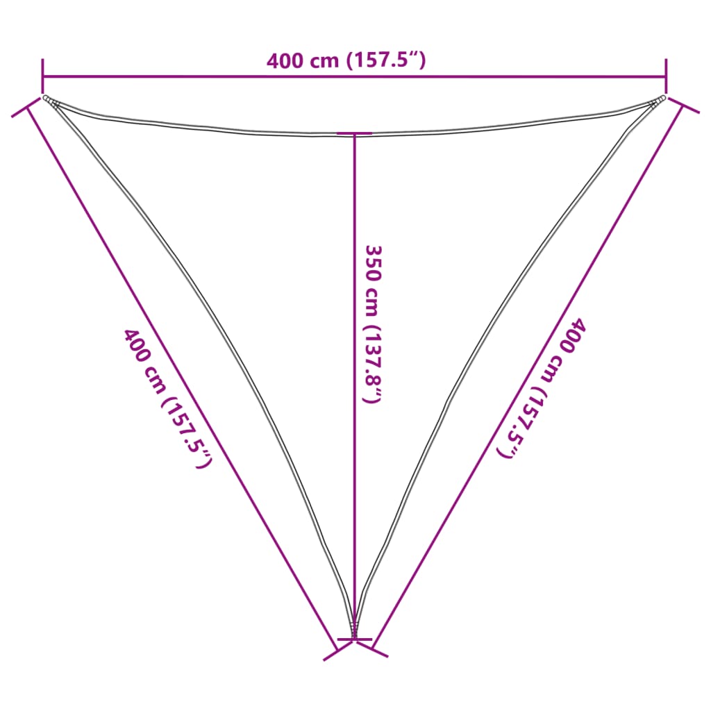 Parasolar, gri deschis, 4x4x4 m, 100% poliester Oxford