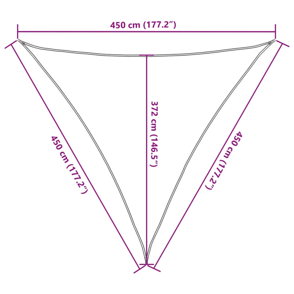 Parasolar, gri deschis, 4,5x4,5x4,5 m, 100% poliester Oxford