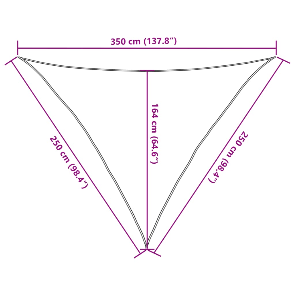 Parasolar, nisipiu, 2,5x2,5x3,5 m, 100% poliester Oxford