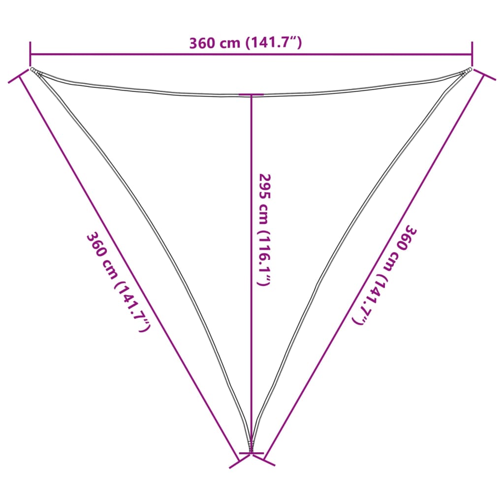 Parasolar, nisipiu, 3,6x3,6x3,6 m, 100% poliester Oxford