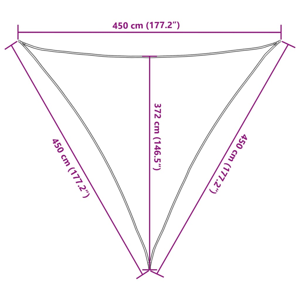 Parasolar, nisipiu, 4,5x4,5x4,5 m, 100% poliester Oxford