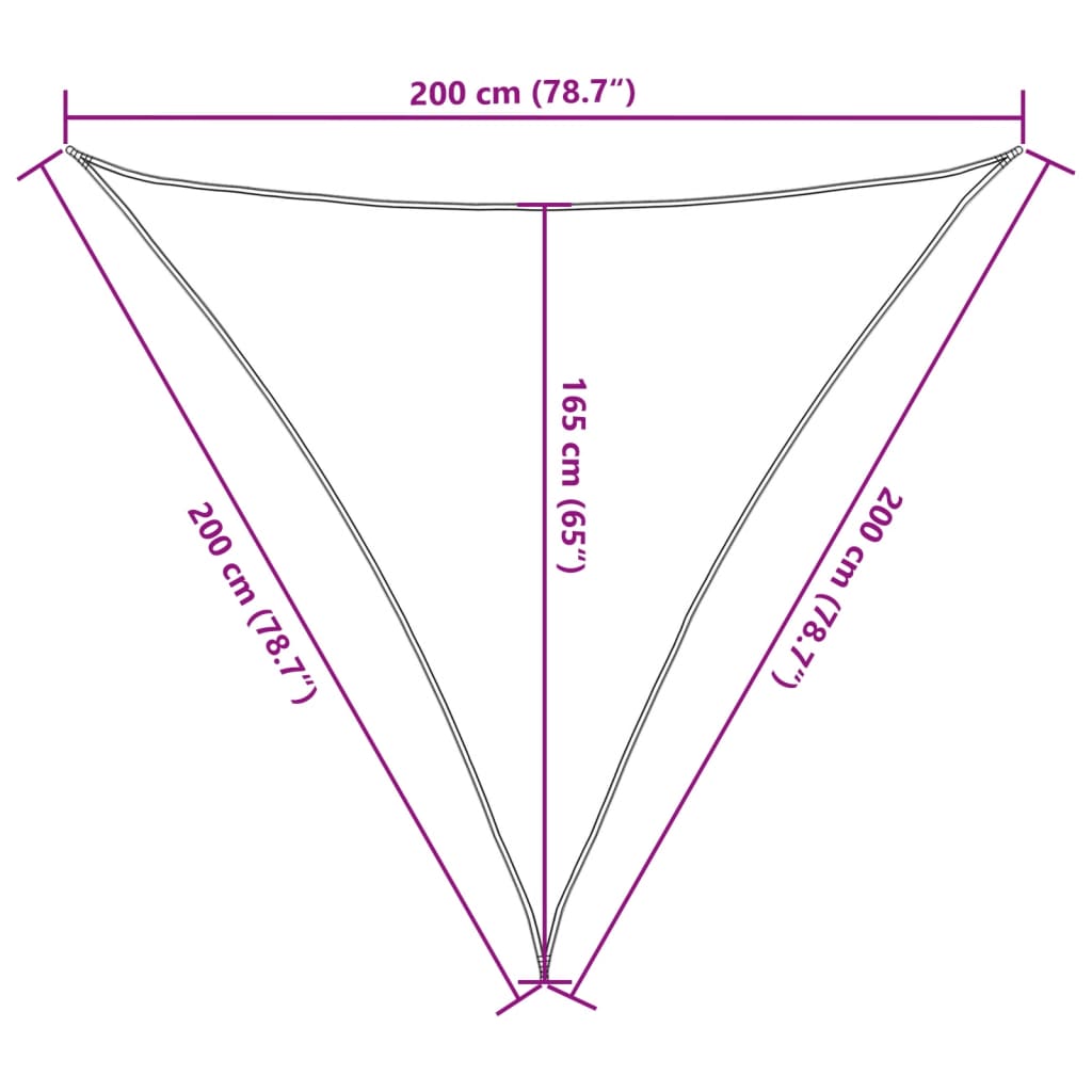 Parasolar, alb, 2x2x2 m, 100% poliester Oxford