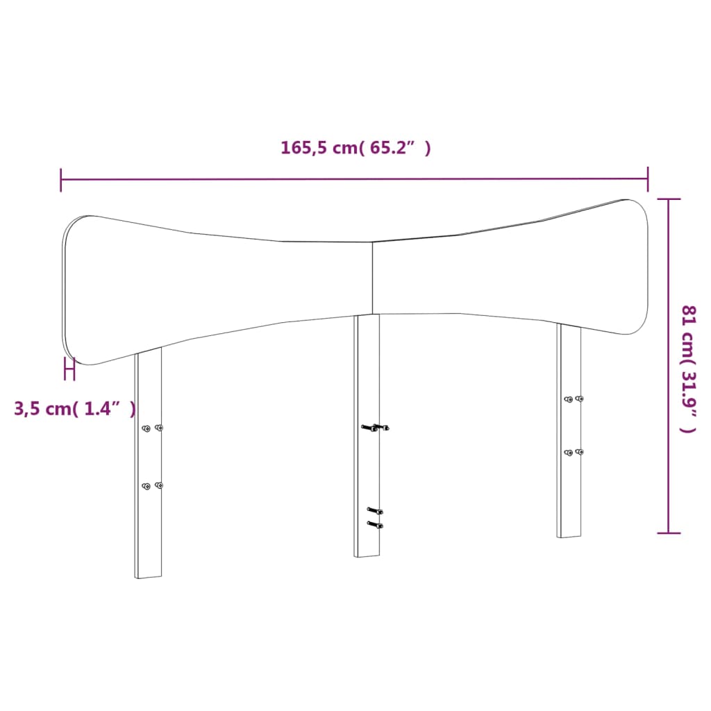 Tăblie de pat, maro ceruit, 160 cm, lemn masiv de pin