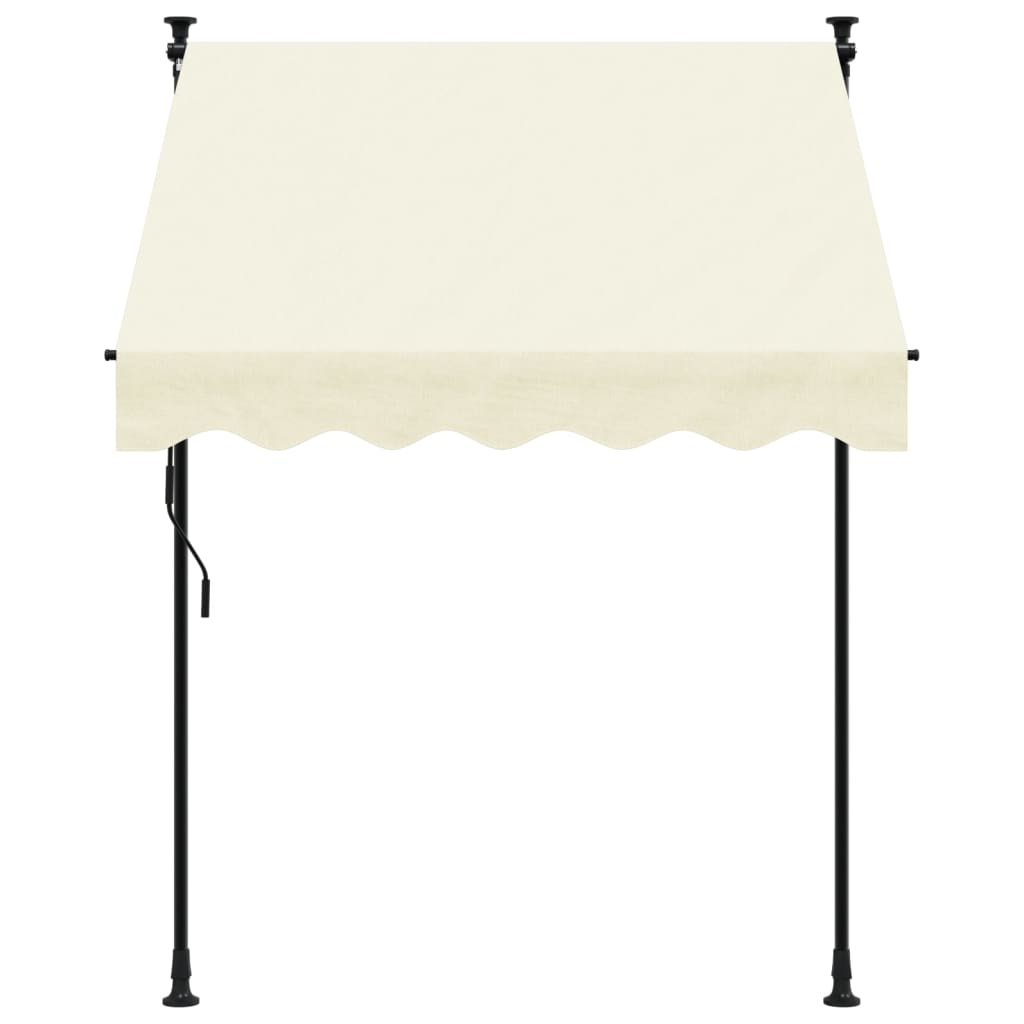 Copertină retractabilă, crem, 150x150 cm, țesătură și oțel