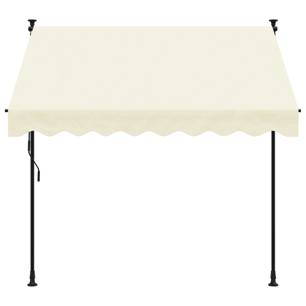Copertină retractabilă, crem, 200x150 cm, țesătură și oțel