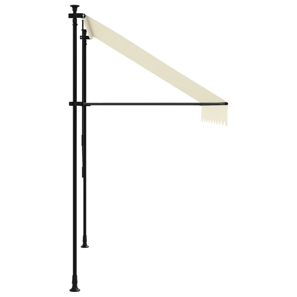 Copertină retractabilă, crem, 200x150 cm, țesătură și oțel