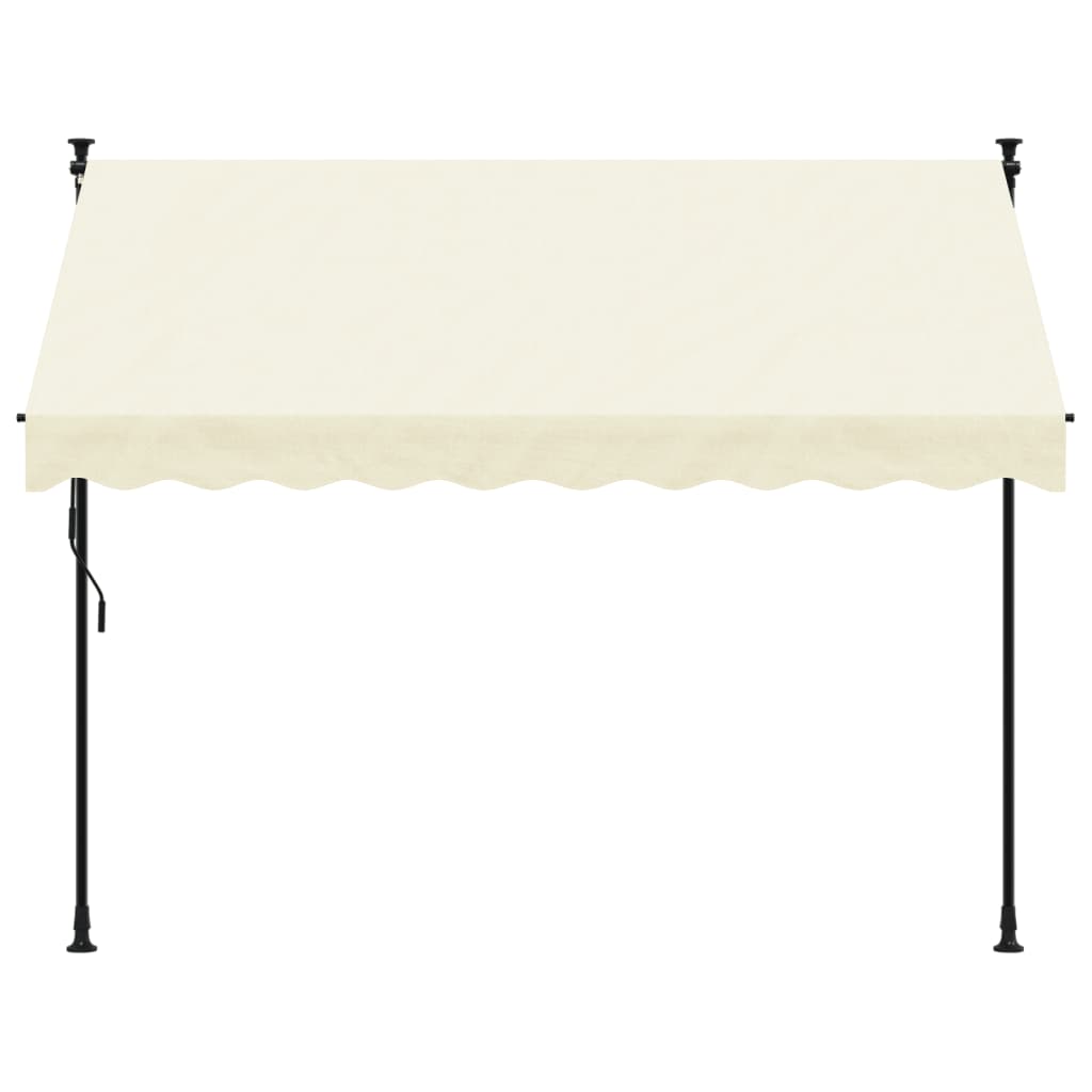 Copertină retractabilă, crem, 250x150 cm, țesătură și oțel