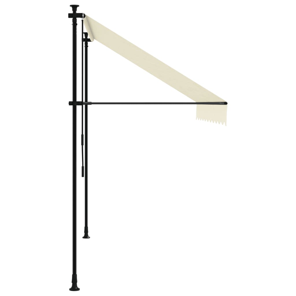 Copertină retractabilă, crem, 250x150 cm, țesătură și oțel