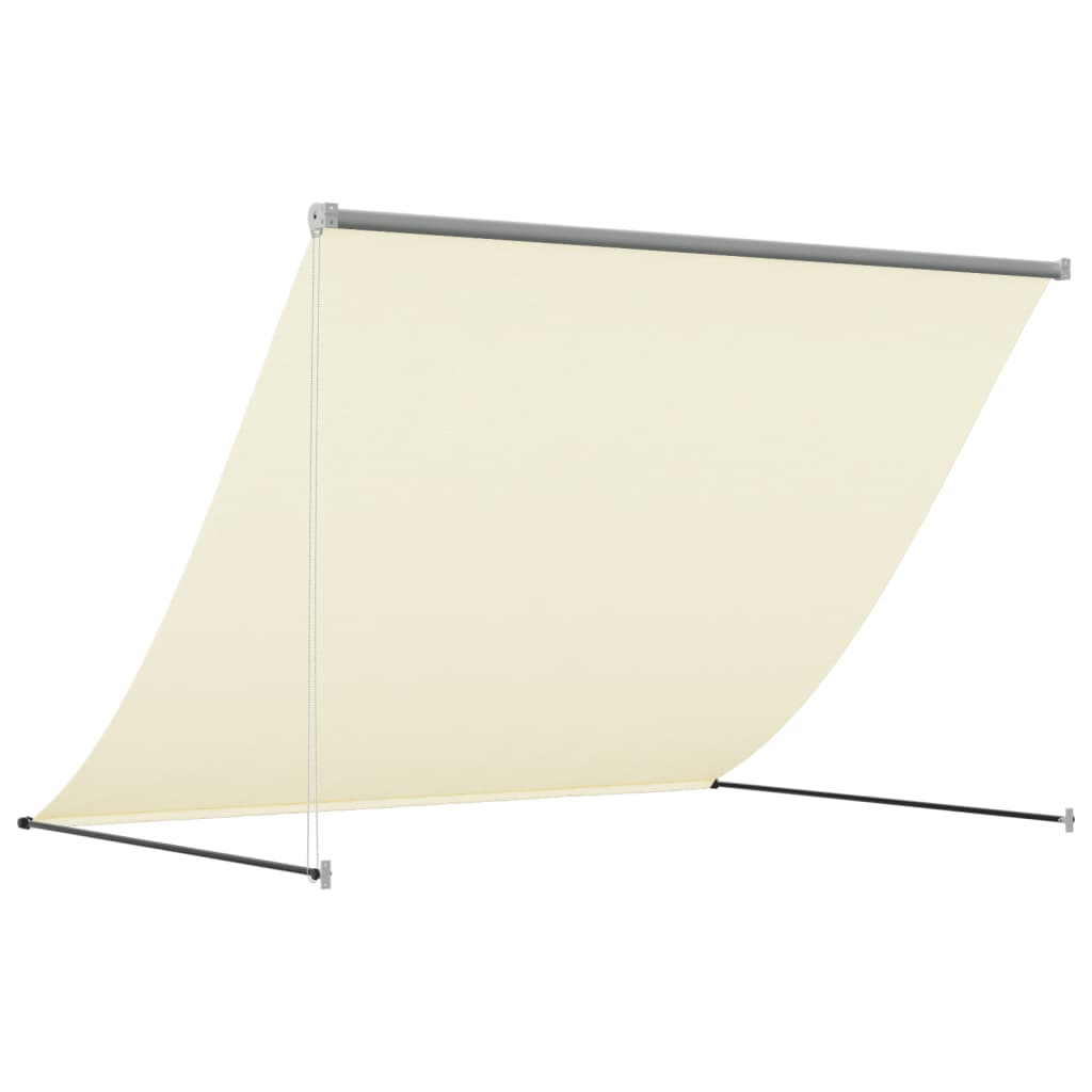 Copertină retractabilă, crem, 250x150 cm, țesătură și oțel