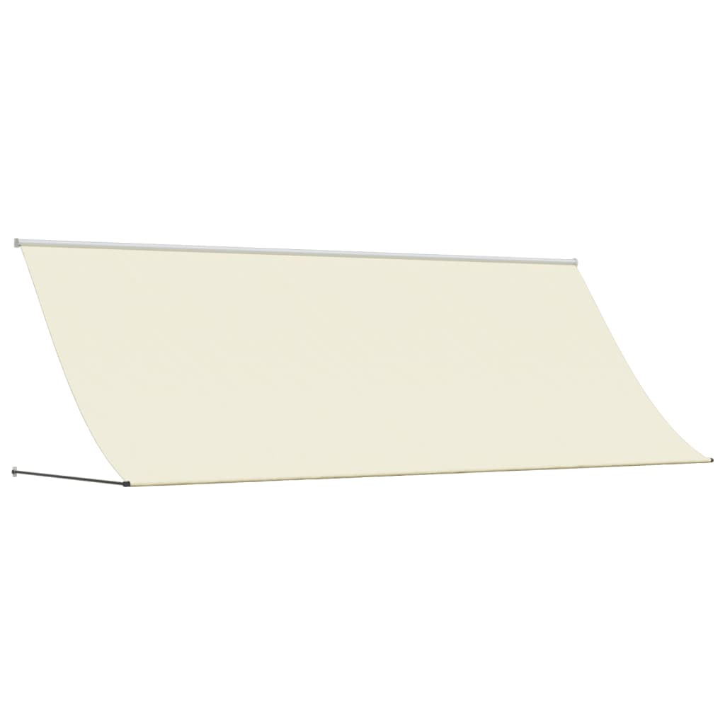 Copertină retractabilă, crem, 350x150 cm, țesătură și oțel