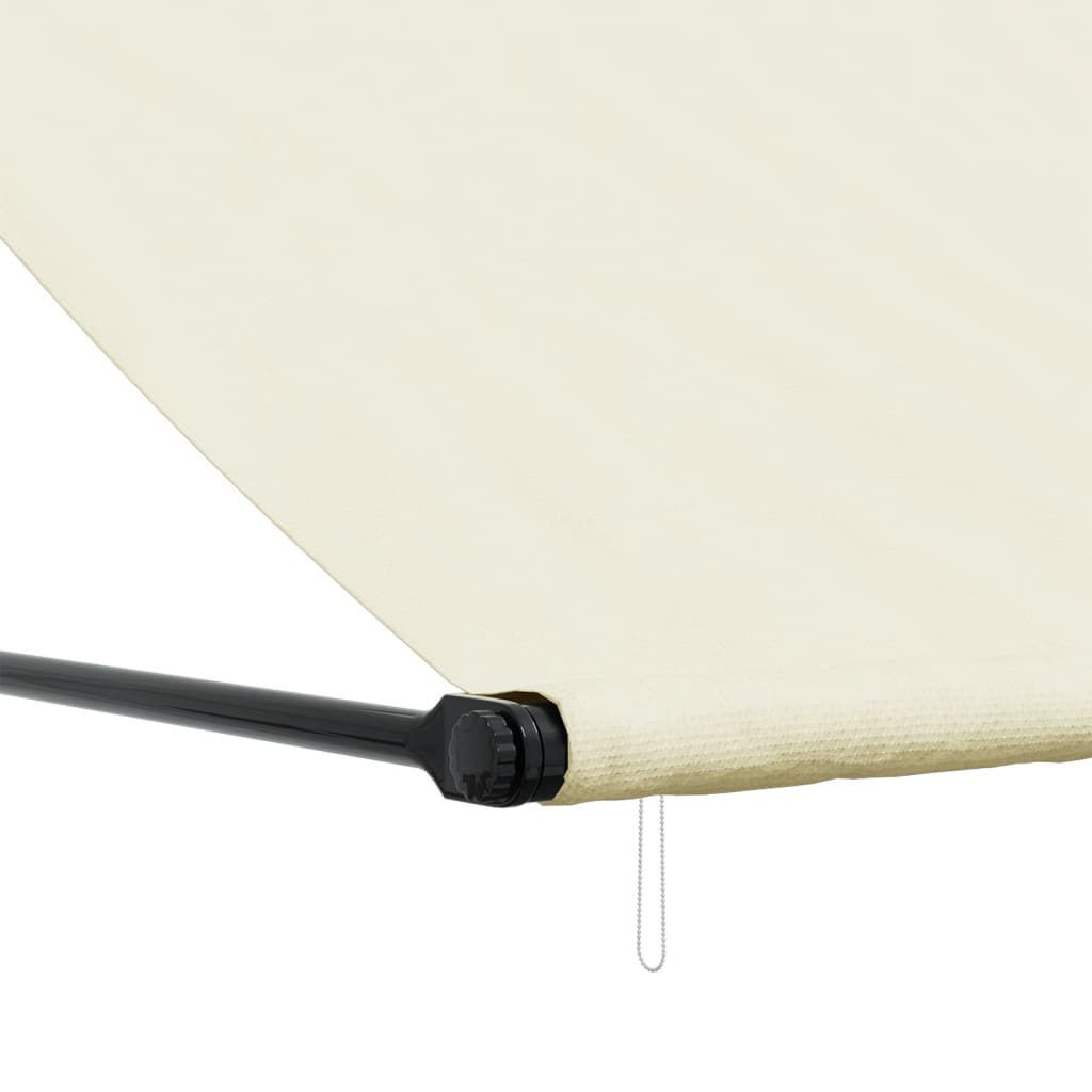 Copertină retractabilă, crem, 350x150 cm, țesătură și oțel
