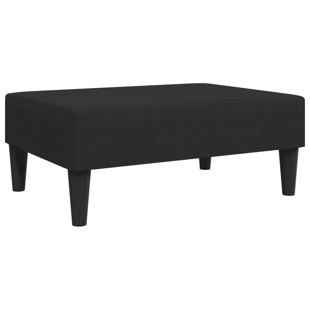Canapea extensibilă cu pernuță și taburet 2locuri negru catifea