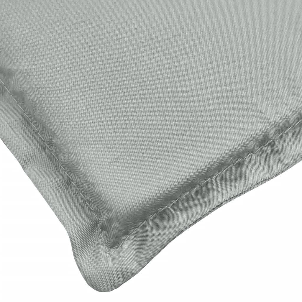 Perne scaun cu spătar scund 2 buc. melanj gri 100x50x4cm textil