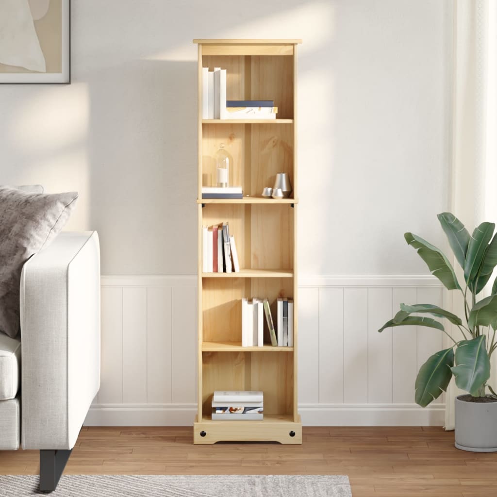 Bibliotecă „Corona”, 46x20x170 cm, lemn masiv de pin