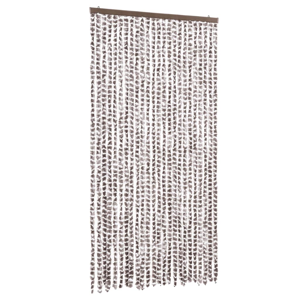 Perdea pentru insecte, gri taupe și alb, 100x200 cm, chenille