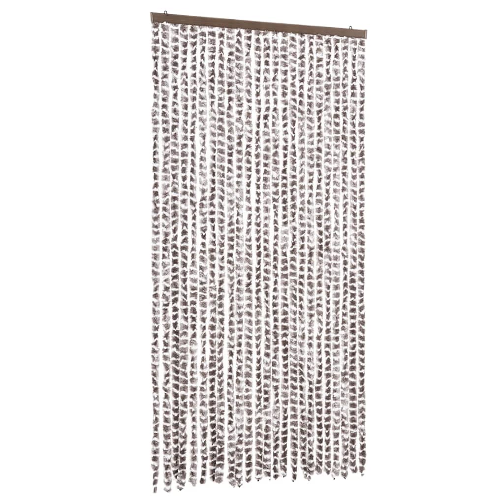 Perdea pentru insecte, gri taupe și alb, 100x230 cm, chenille